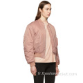 Nouveau blouson aviateur de couleur unie OEM pour femmes